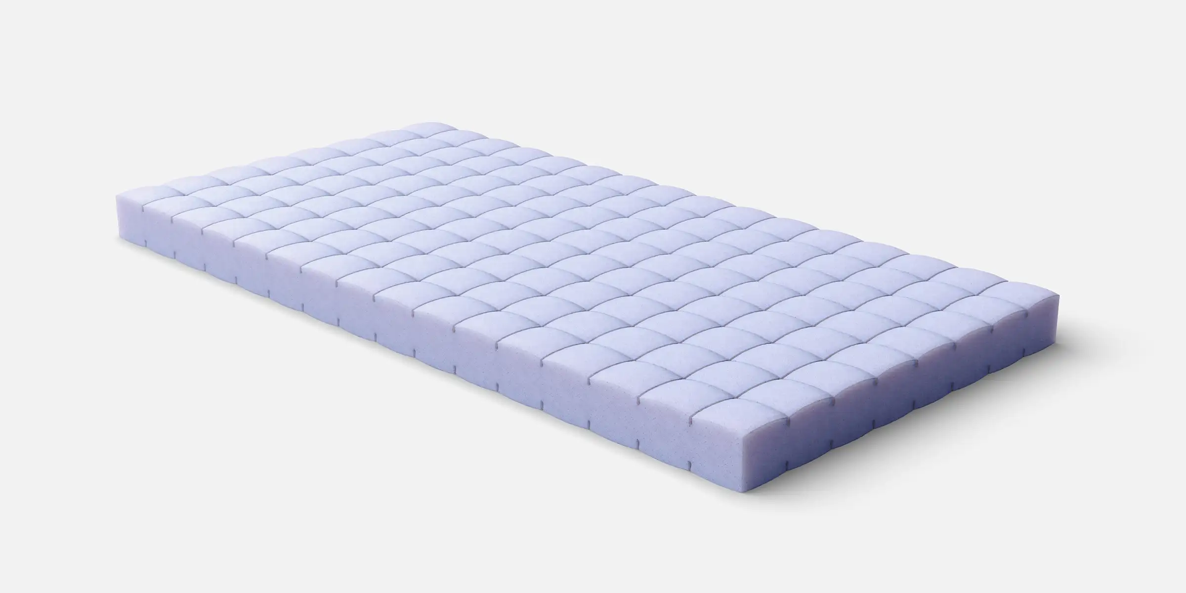 Detailansicht Schaumstoffkern der Matratze aus vielen Teilen nach Mass